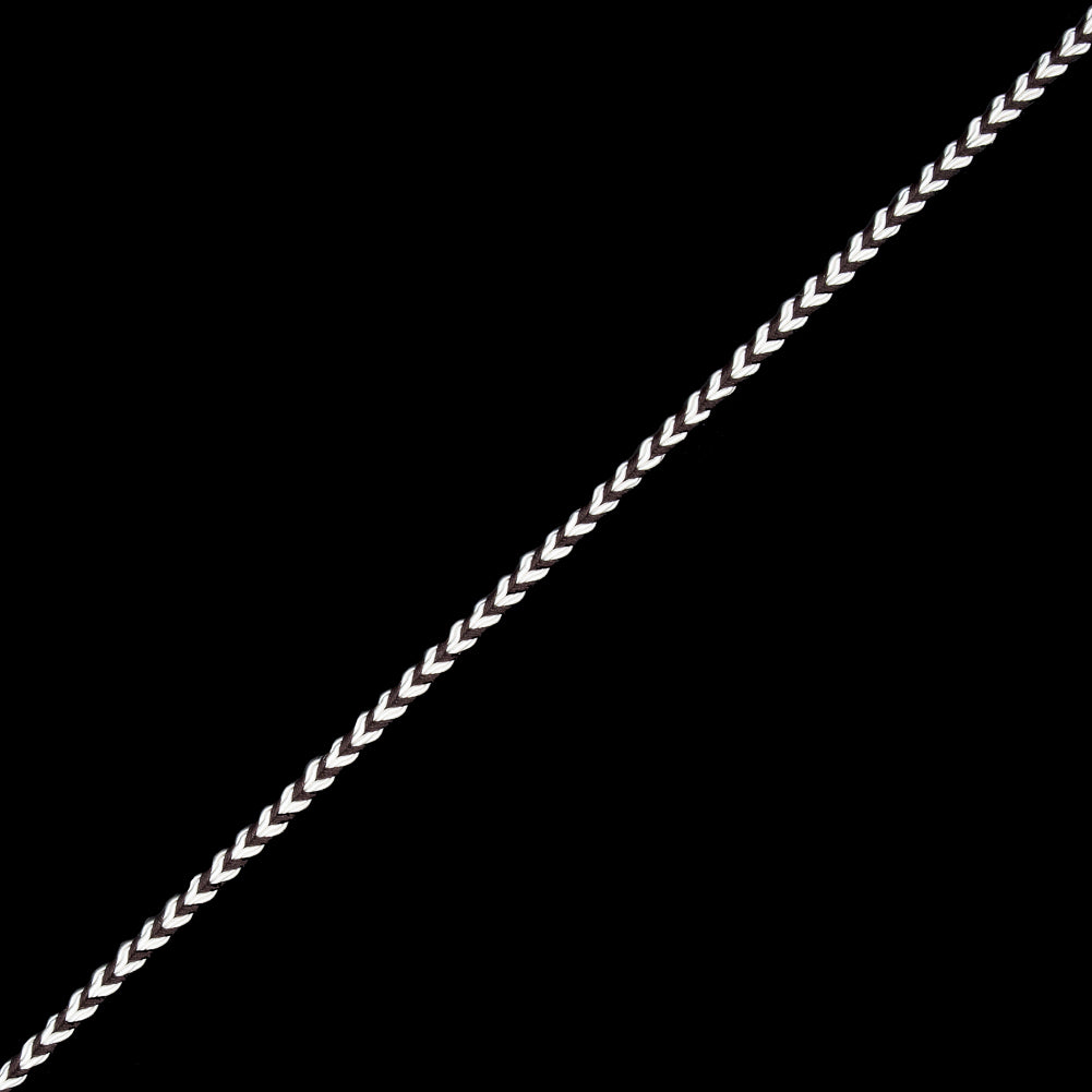 Brown and White Two-Tone Braided Trim - 0.25