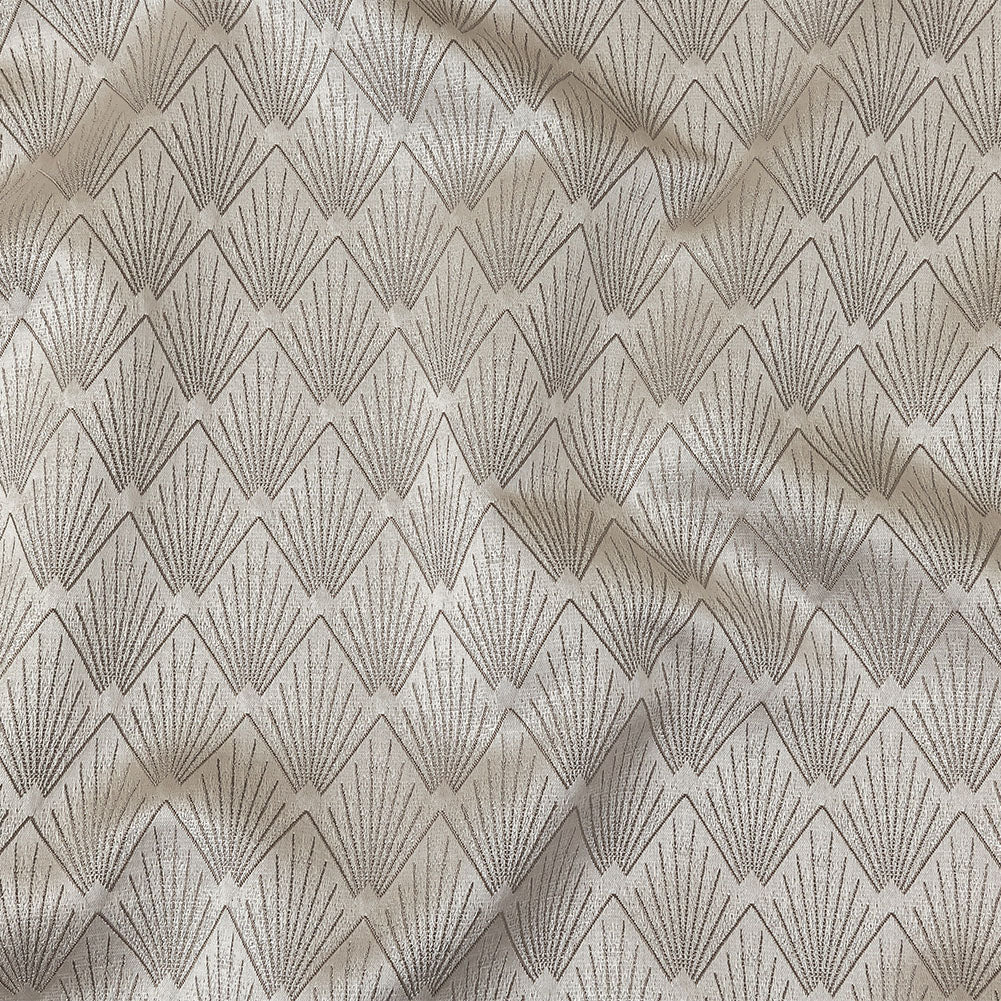 Metallic Drapery Jacquard - Silver Digital Spots - British Imported - Joann Fabrics