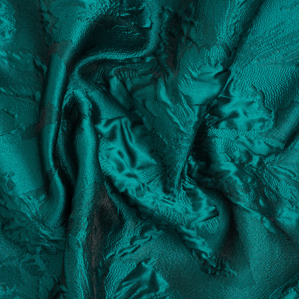 Luminous Teal Floral Lightweight Luxury Brocade - Joann Fabrics
