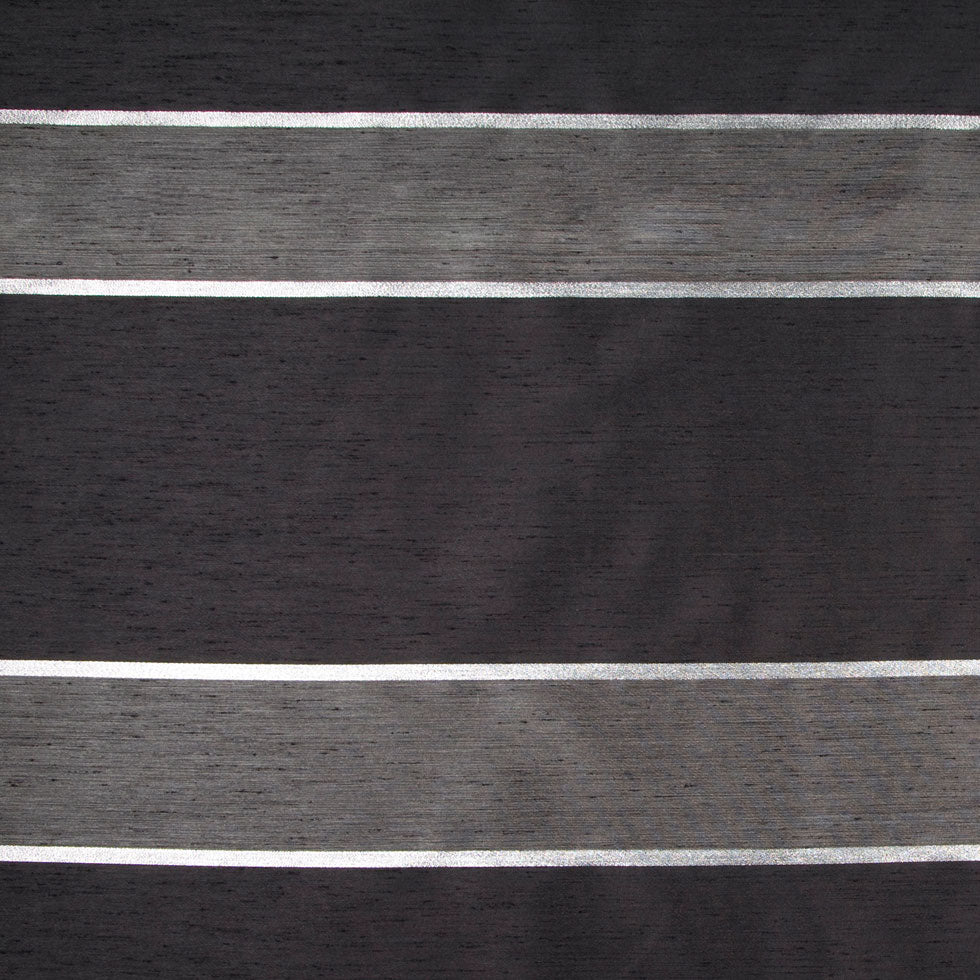 Black/Silver Stripes Shantung   /Dupioni - Joann Fabrics