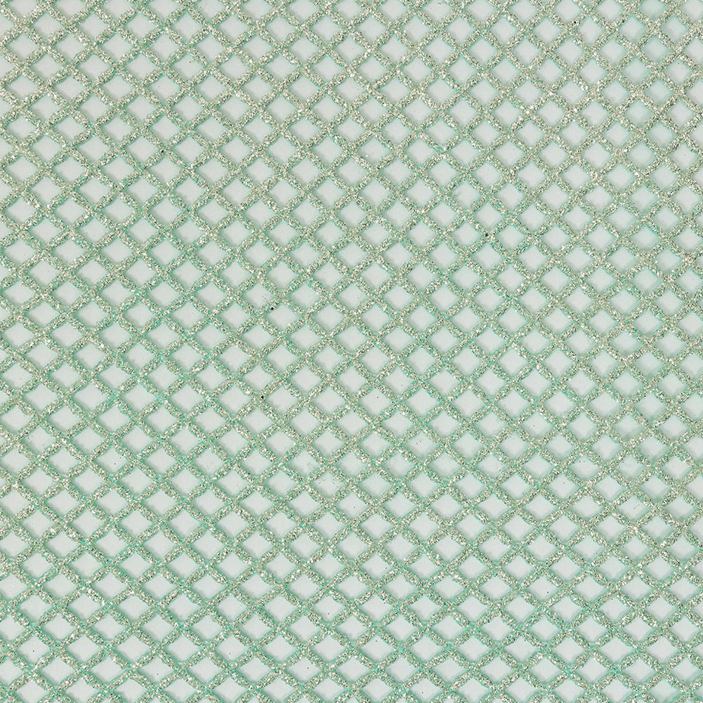 Guipure Lace with Glitter - Water Green Diamonds - Joann Fabrics