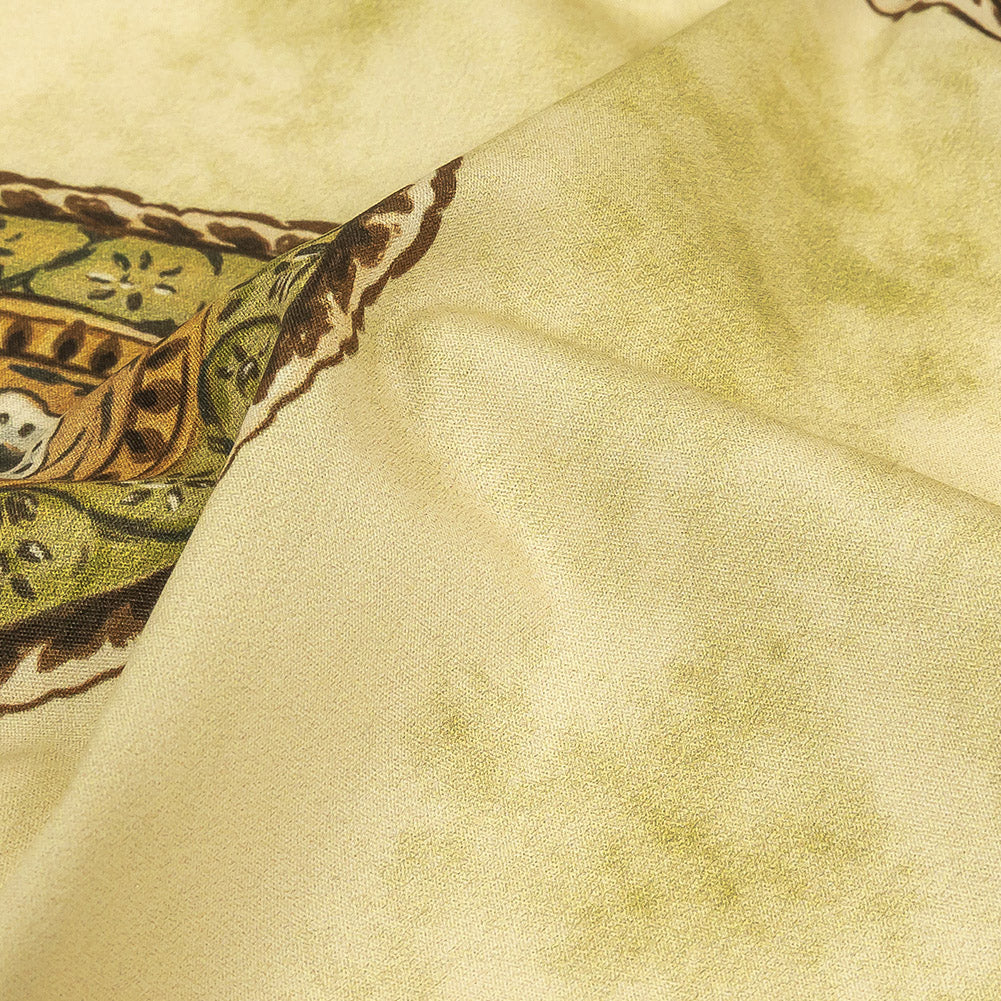 Cotton Poplin Print - Beige and Green Paisley - Mood Exclusive Bending Grass - Joann Fabrics