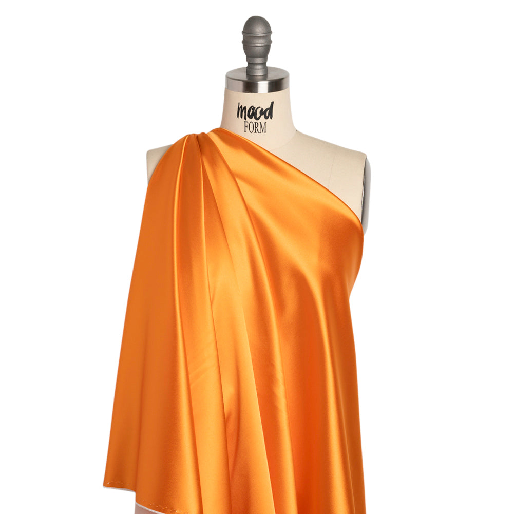 Stretch Satin Made in Italy - Orange with Peach Backing - Premium Collection - Joann Fabrics