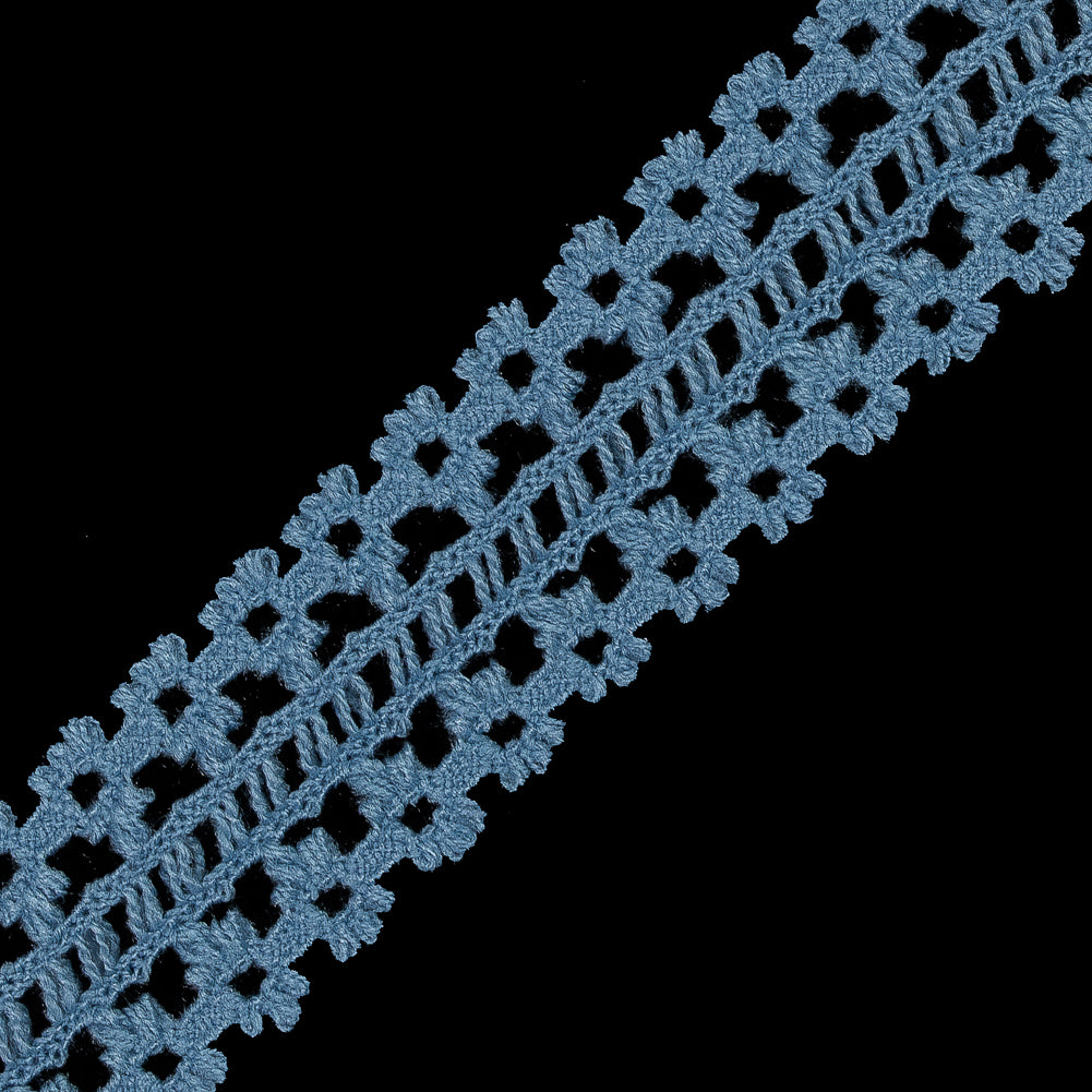 Colonial Blue European Crochet Trim - 1.5