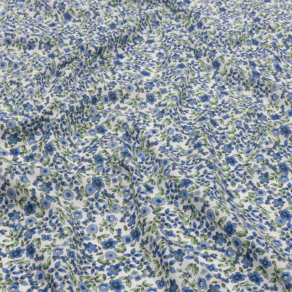 Cotton Voile - Blue Floral - Botanical Stroll Print - Mood Exclusive Secret Garden Collection - Joann Fabrics