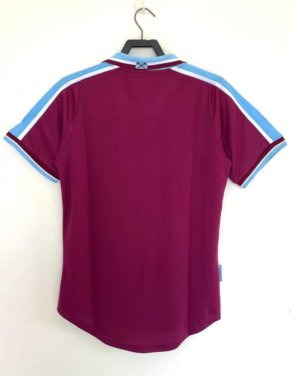 1999-2001 Retro West Ham United Football Shirt Home 1:1 Thai Quality