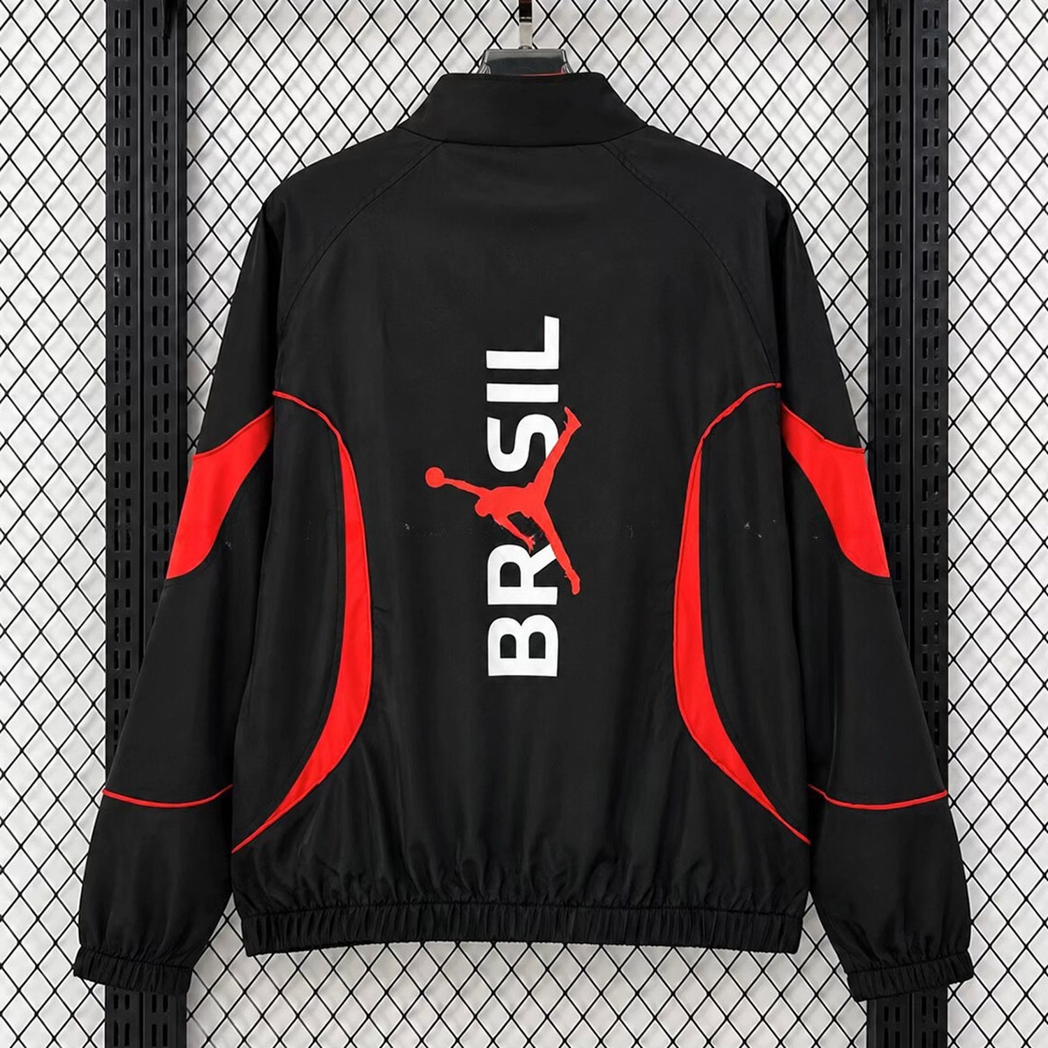 Brazil 2026 Black Red Anthem Windbreaker - UnitedFutballJersey