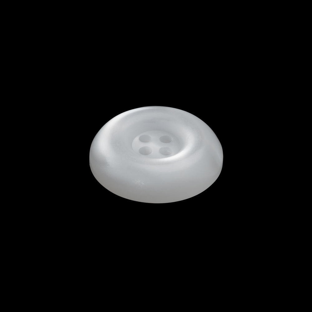 Plastic 4-Hole Button - 28L/18mm - Frosted Clear and Iridescent White Ink Well - Joann Fabrics