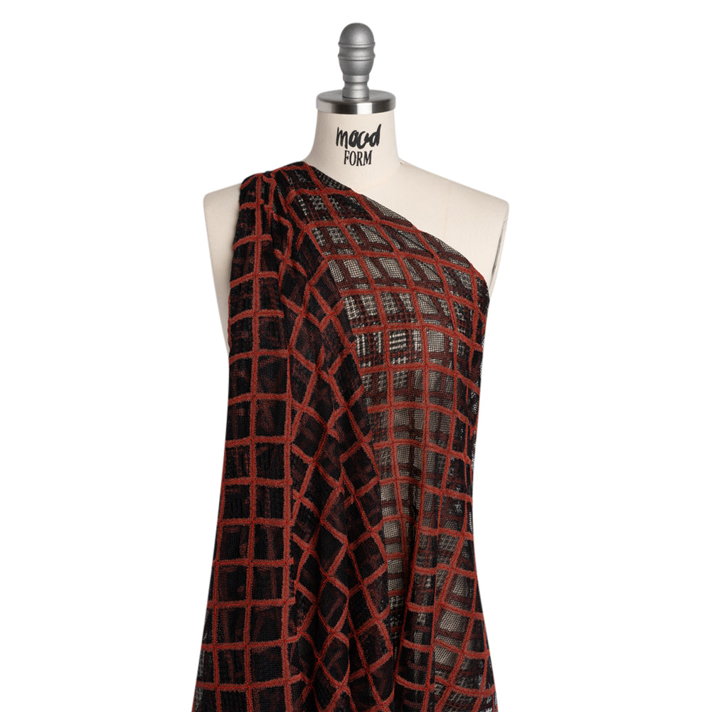 Corded Lace with Little Scalloped Finished Edges - Red and Black Diamond Lattice - Joann Fabrics