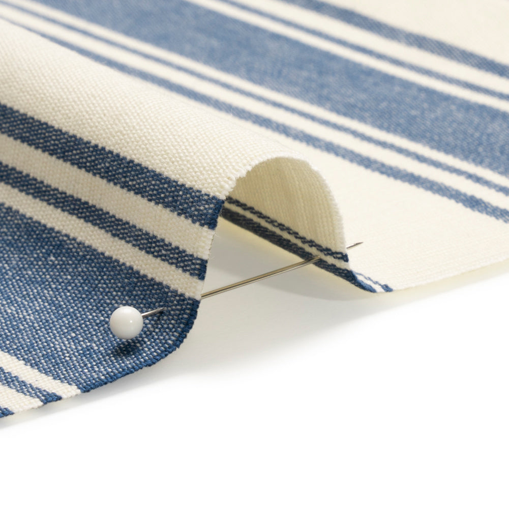 Navy and Cream Striped Cotton Woven - Joann Fabrics