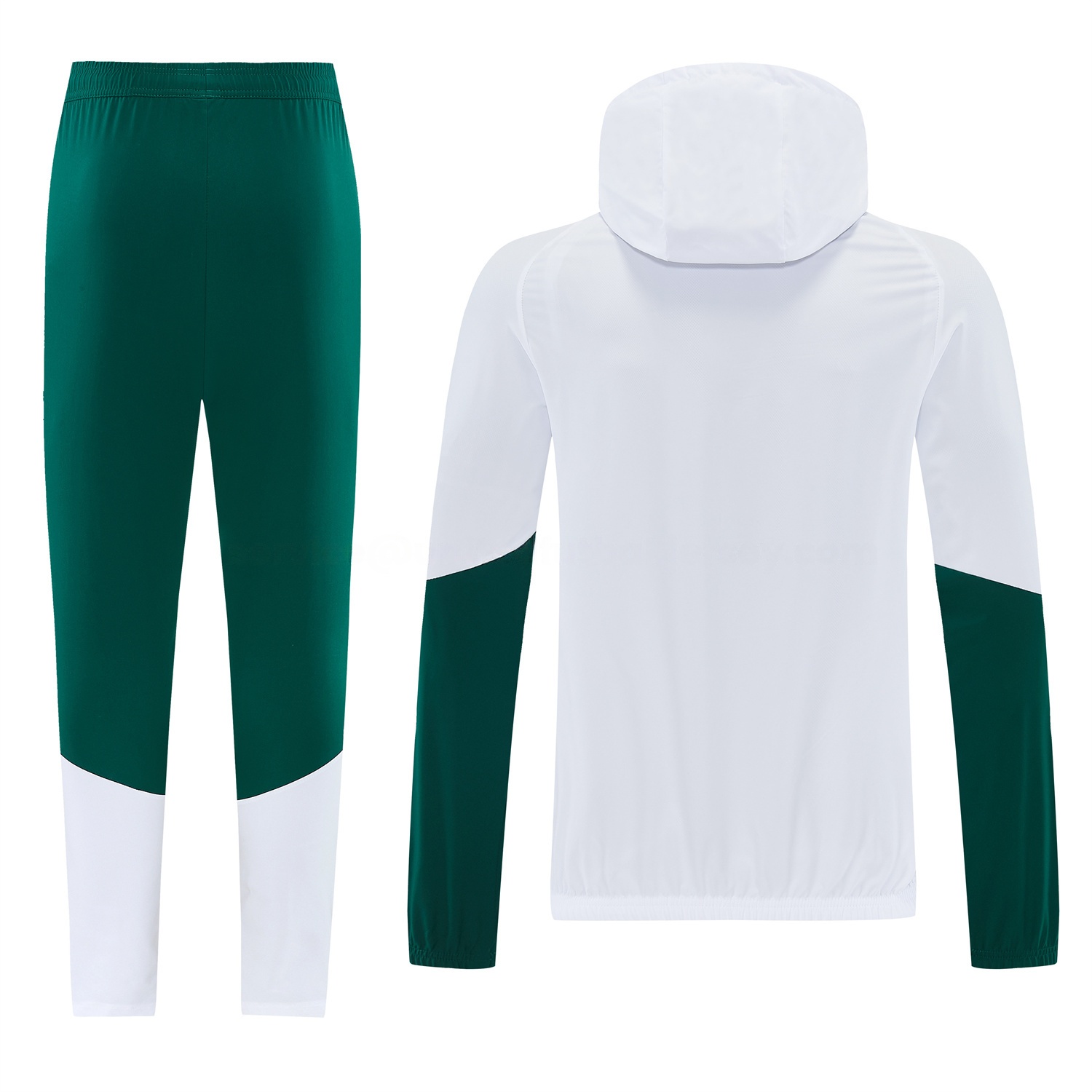 Italy 2026 Hooded Windbreaker Training Set - White Top & Green Pants - UnitedFutballJersey