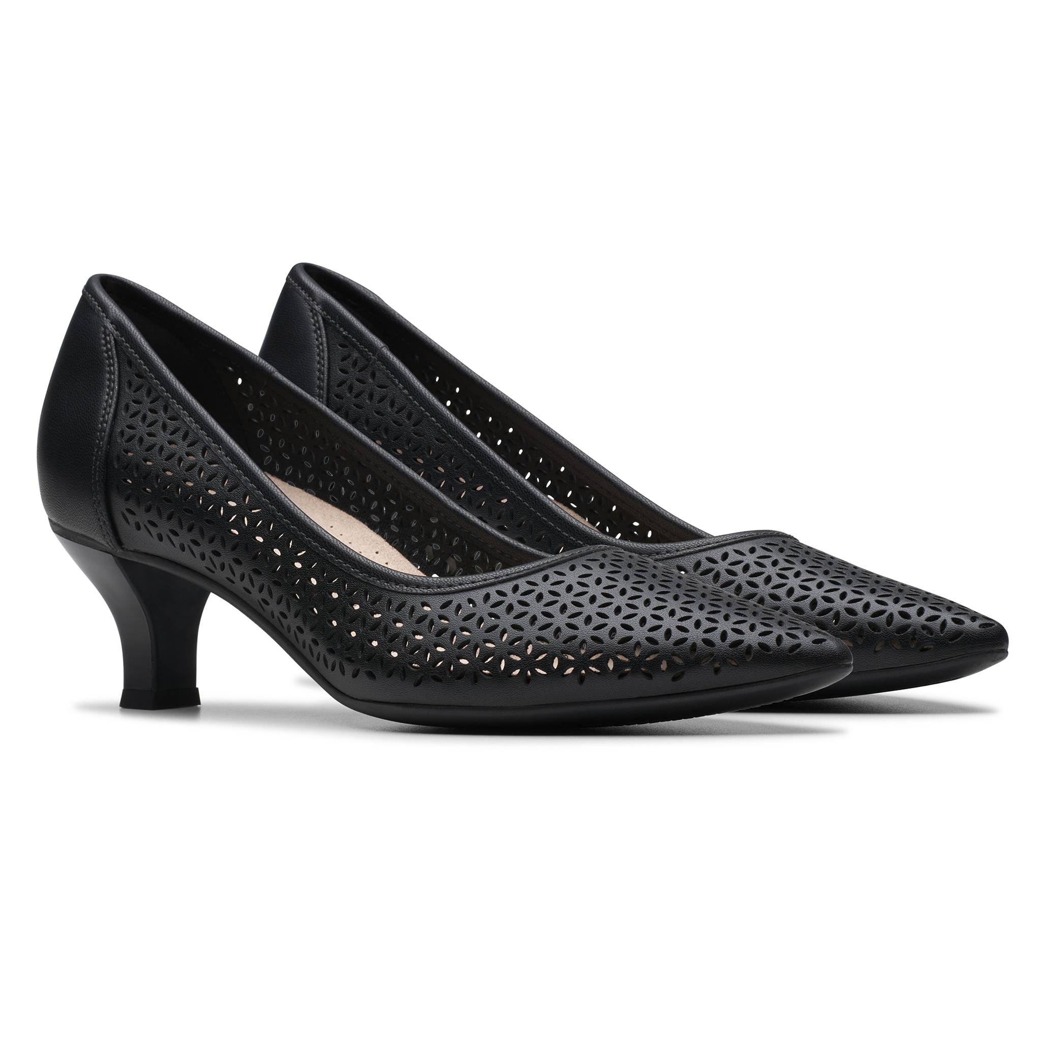 Clarks Lacey Leather Heel, Nonslip Outsole, 2