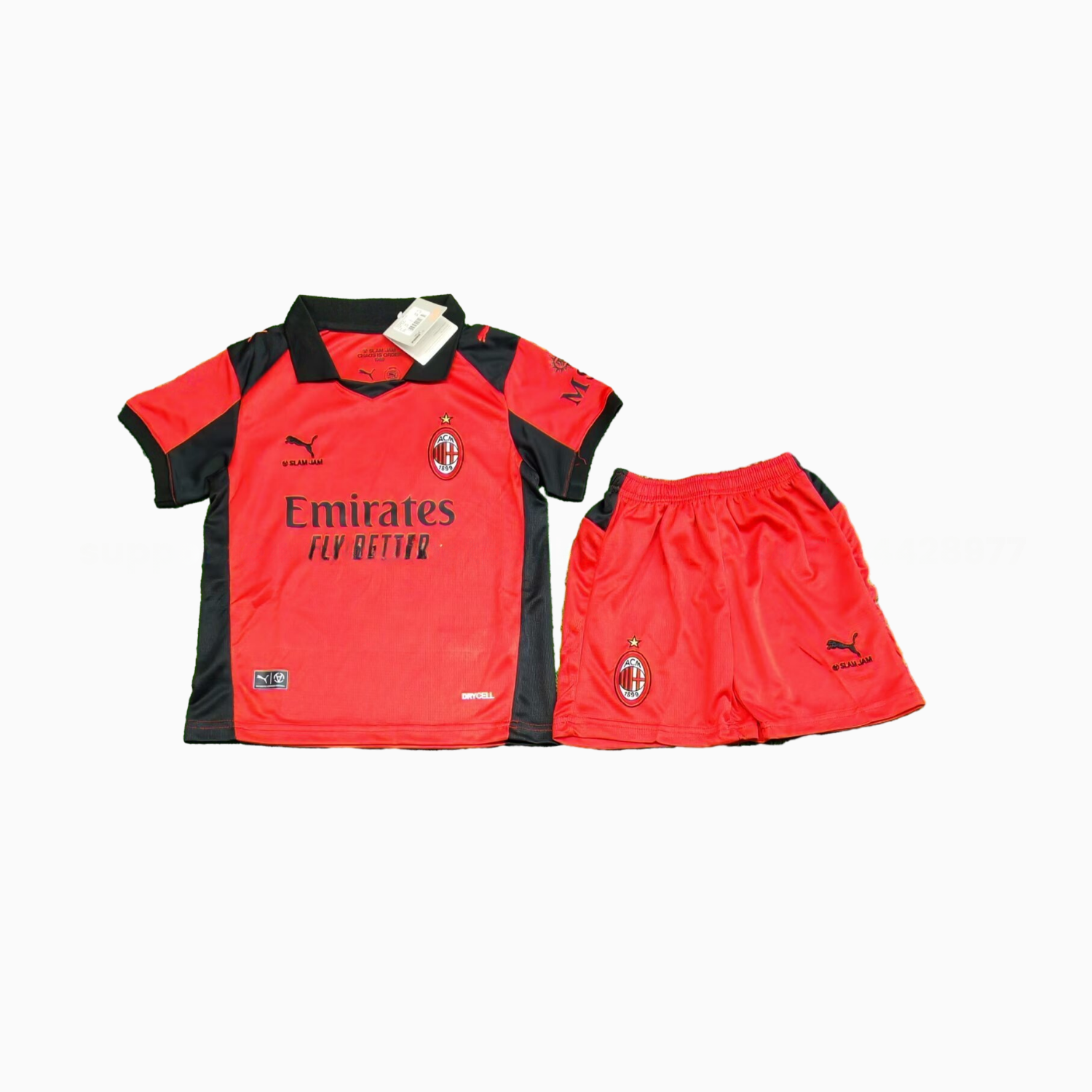 AC Milan 25-26 Fourth Red Kids Kit - UnitedFutballJersey