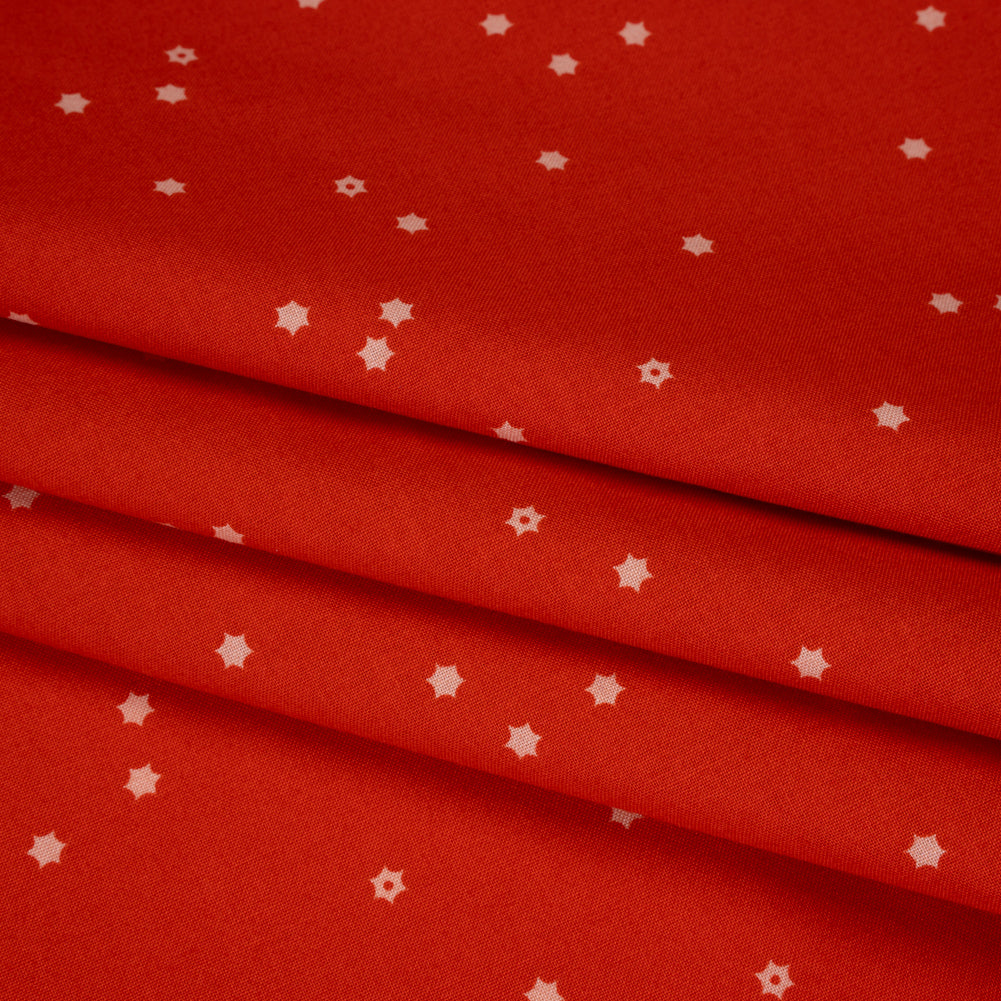 Printed Quilting Cotton by Ghazal Razavi for FIGO Studio - Red Flowers - Seasons Basics Collection - Joann Fabrics