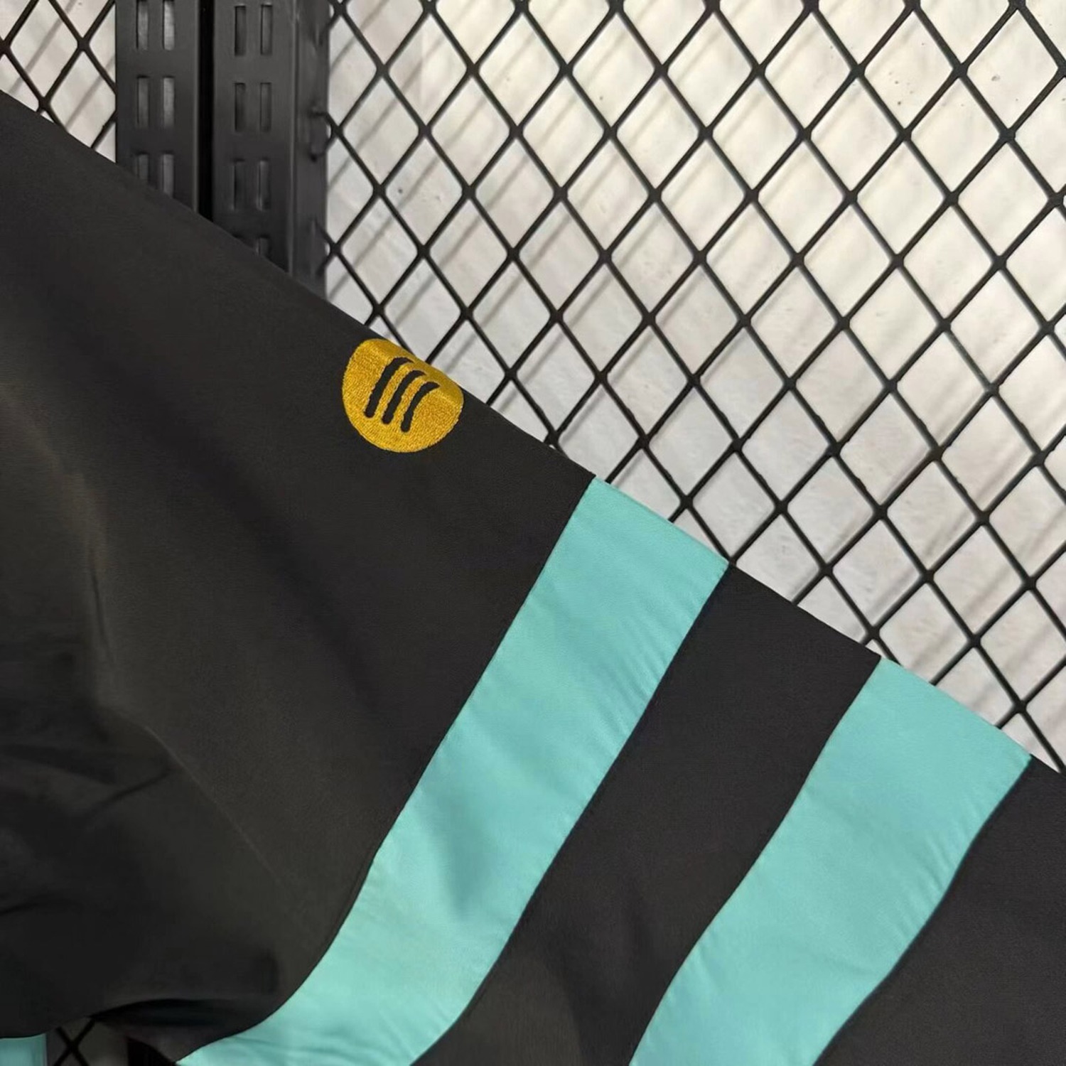 Barcelona 26-27 Third Windbreaker Jacket - Black With Mint Green - UnitedFutballJersey