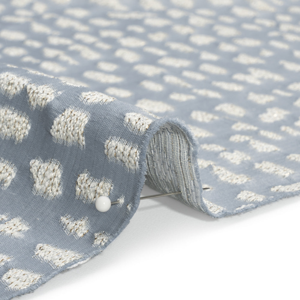 Metallic Drapery Jacquard - Wedgewood Spotted Abstract - British Imported - Joann Fabrics