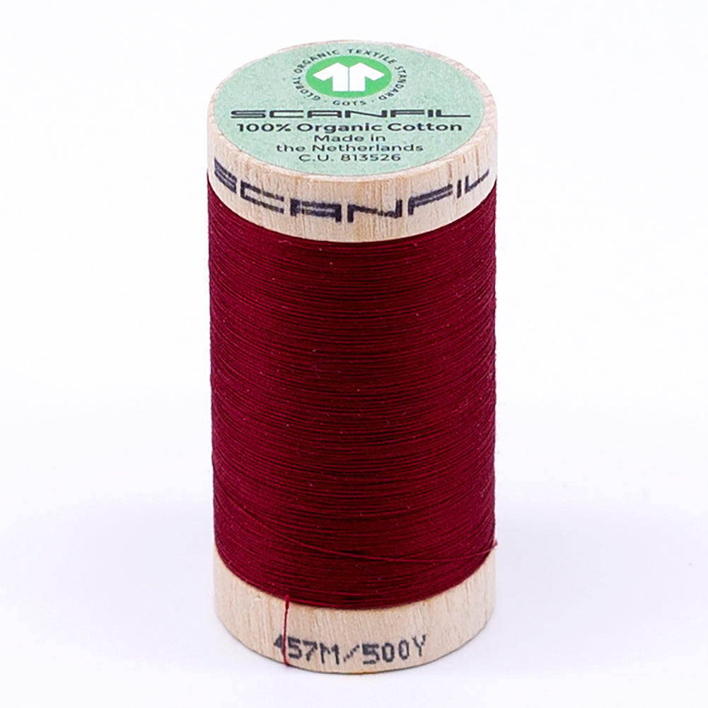 SCANFIL® 50wt Organic Pima Cotton Thread 500 yds - 4806 Crimson - Joann Fabrics