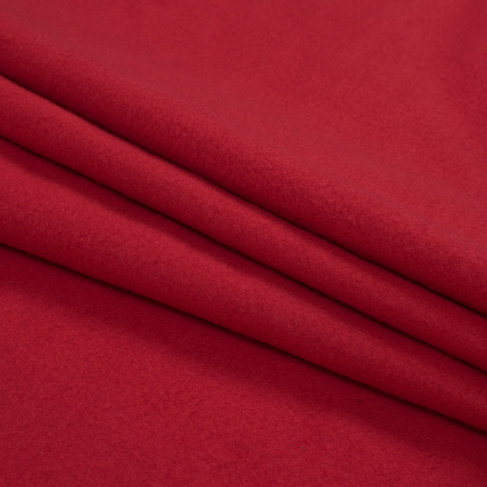 Cotton and Polyester Brushed Fleece - Rich Red - Joann Fabrics
