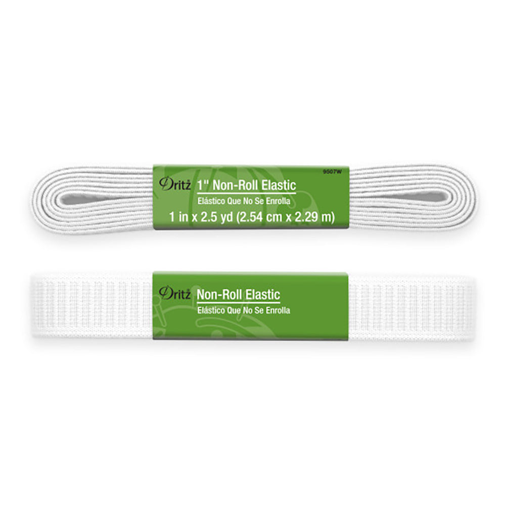 Dritz Non-Roll Elastic - White - 1