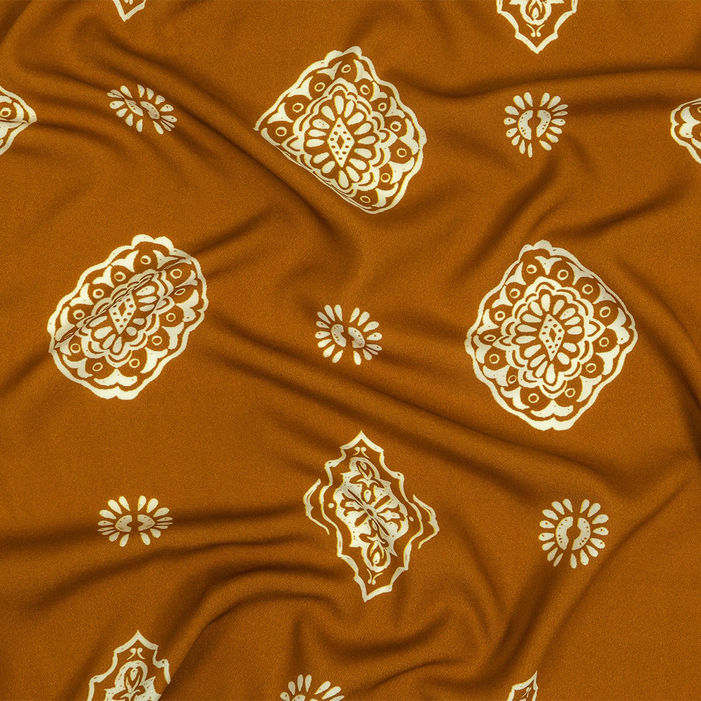 Mood Exclusive Caramel Watchful Gaze Viscose Woven - Joann Fabrics