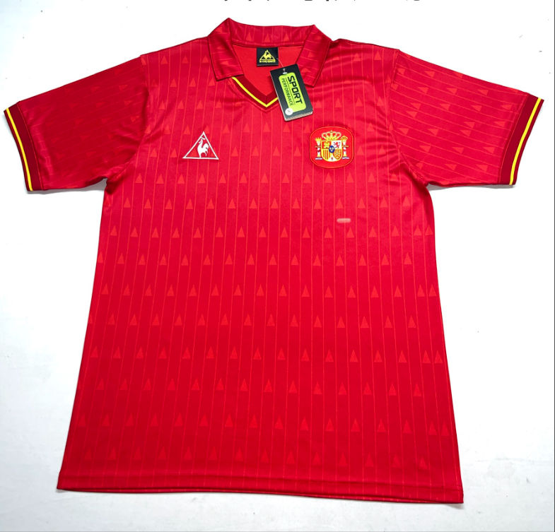 1988/1991 Retro Spain Home Soccer Shirt 1:1 Thai Quality