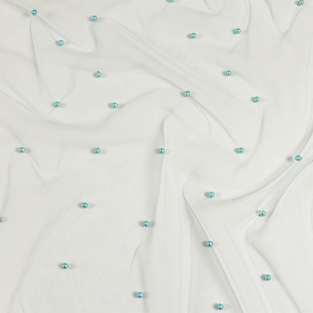 Beaded Tulle - Pale Blue - Sylvie Collection - Joann Fabrics