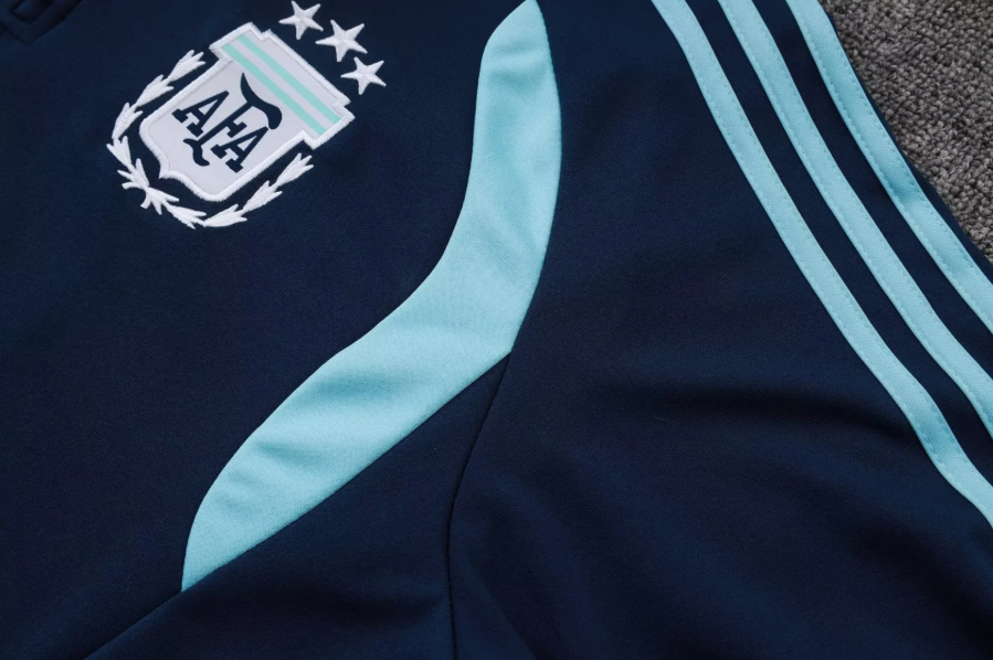 2025/2026 Argentina Half-Pull Training Suit Royal Blue Jersey Set