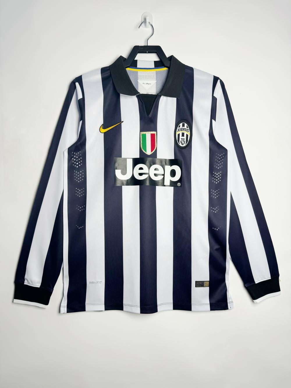 2014/2015 Retro Long Sleeve  Juventus Home Football Jersey 1:1 Thai Quality