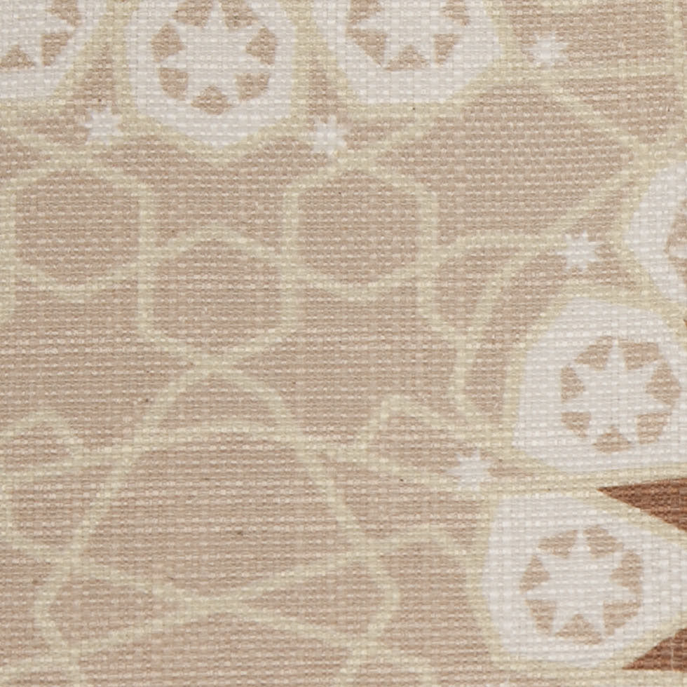 Spanish Beige/Brown Geometric Poly/Cotton Canvas - Joann Fabrics
