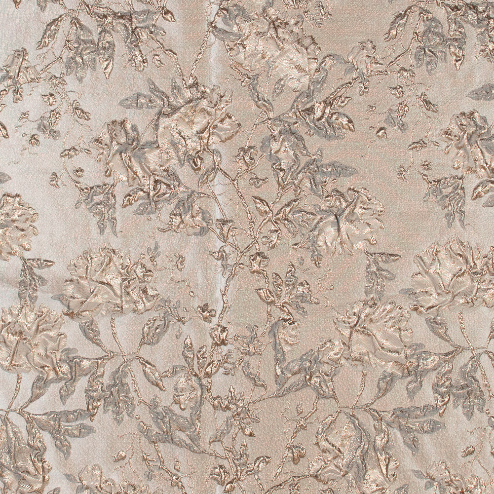 Pale Gold and Beige Luxury Floral Metallic Brocade - Joann Fabrics