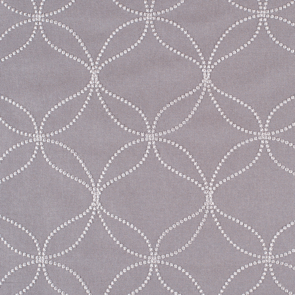 Silver Embroidered Geometric 