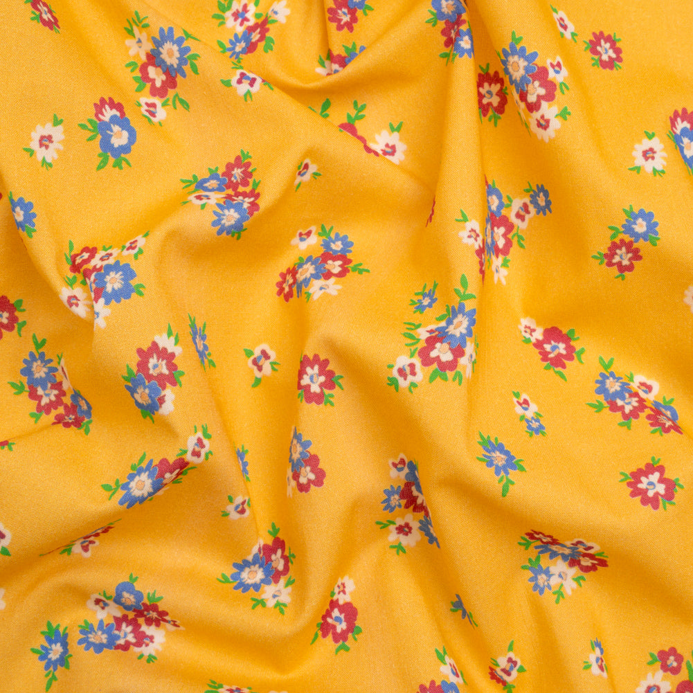 Cotton Voile Print - Yellow, Blue and Red Floral - Mood Exclusive Here We Grow - Joann Fabrics
