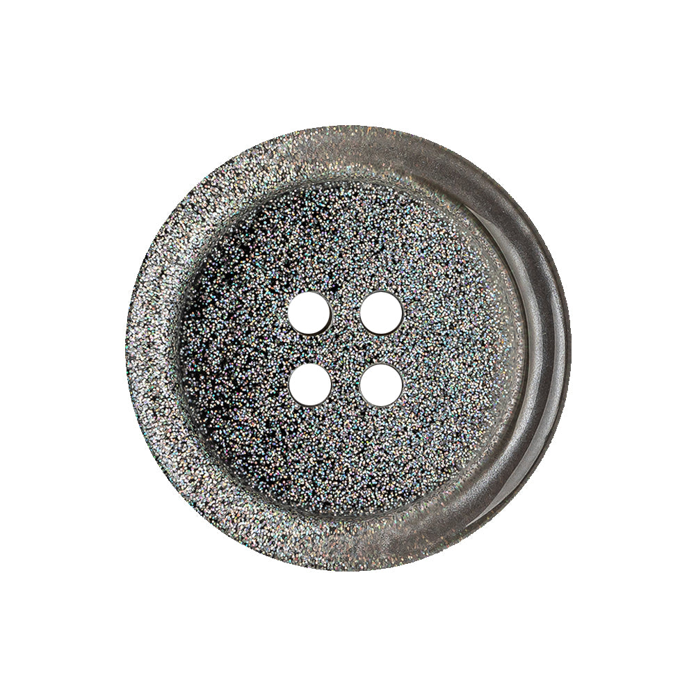 Italian Rainbow Glitter and Translucent Gray 4-Hole Plastic Button - 40L/25.5mm - Joann Fabrics