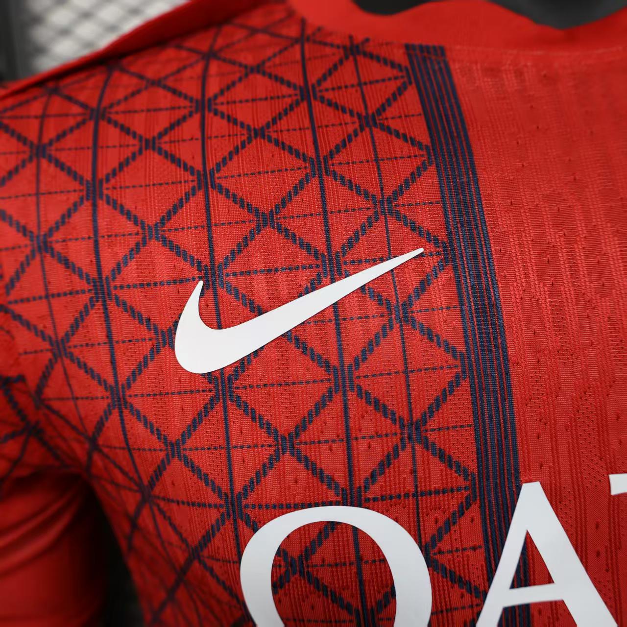 2025/2026 Player Version Paris Saint-Germain Training clothes Red Football Shirt 1:1 Thai Quality