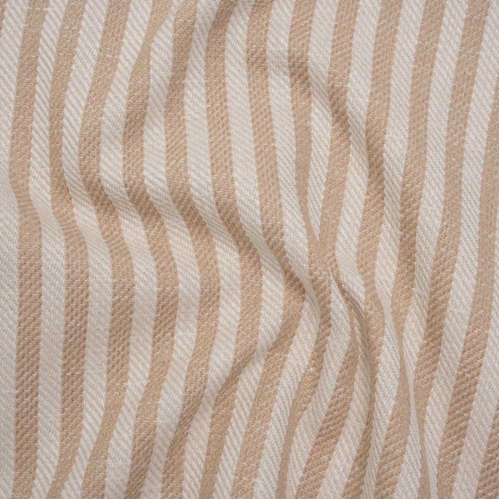 Polyester and Cotton Herringbone Twill - Dusky Pink Stripes - British Imported - Joann Fabrics