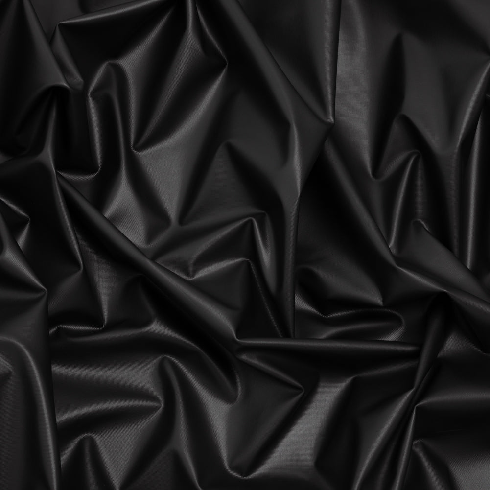 Foiled Faux Leather Stretch Knit - Matte Black - Alison Collection - Joann Fabrics