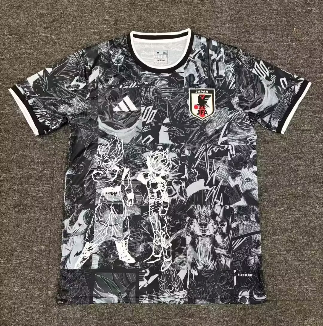 2025/2026 Japan White Saiyan Black Football Jersey 1:1 Thai quality