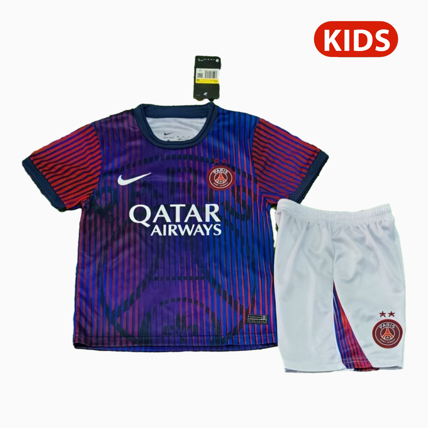 Paris Saint-Germain PSG 26-27 Away Pre-Match Training Kids Kit - UnitedFutballJersey