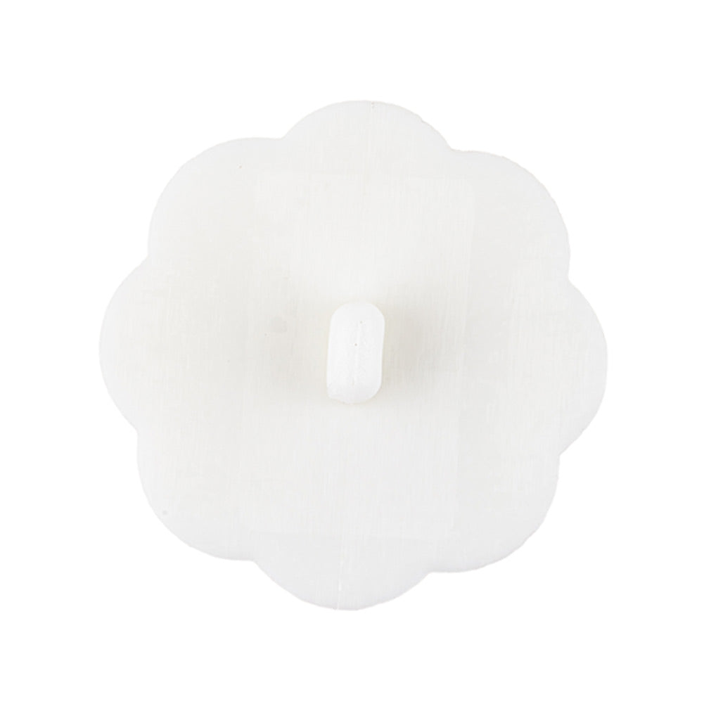 Italian White Faceted Shank Back Flower Button - 44L/28mm - Joann Fabrics