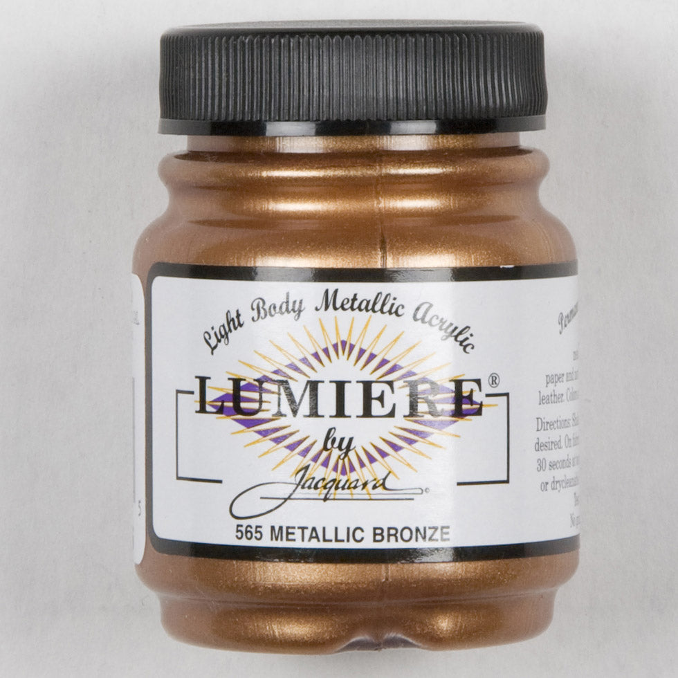 Jacquard Lumiere Textile Paint - 565 Metallic Bronze - Light Body Metallic Acrylic - Joann Fabrics