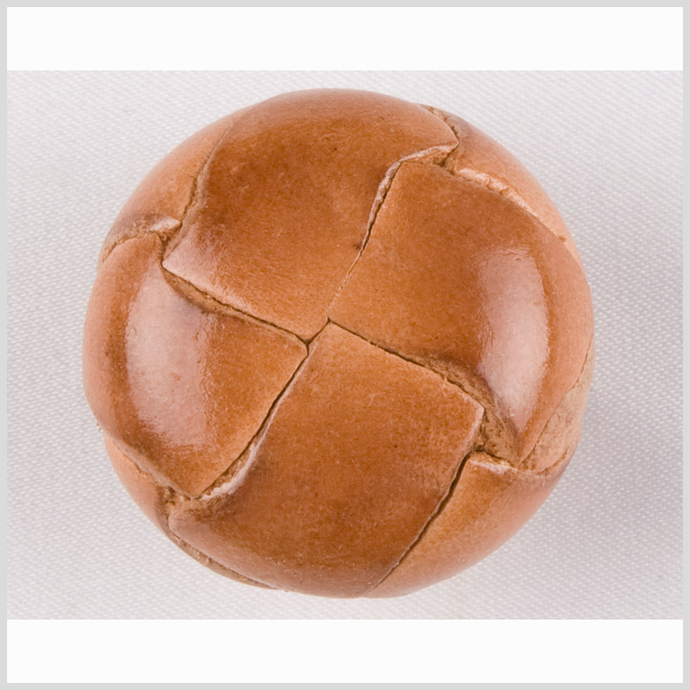 Lacquered Natural Leather Button - 24L/15mm - Joann Fabrics