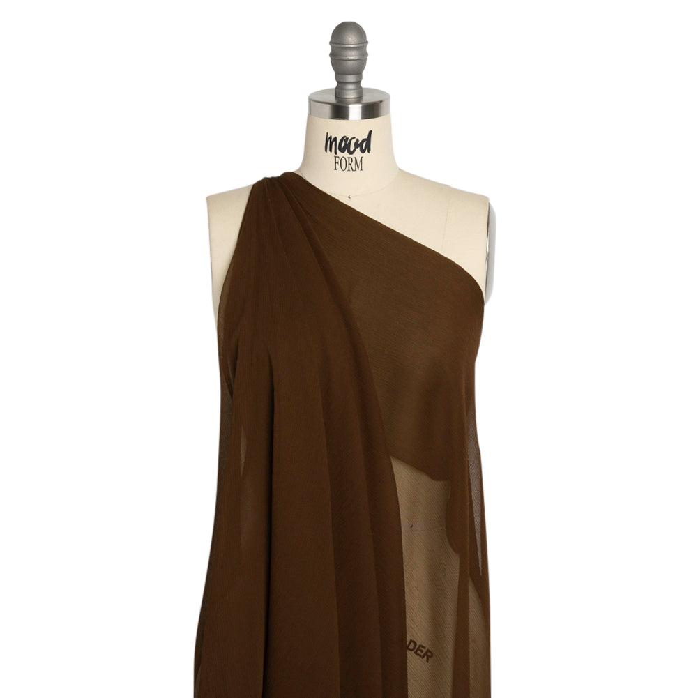 Crinkled Silk Chiffon - Chocolate - Premium Collection - Joann Fabrics