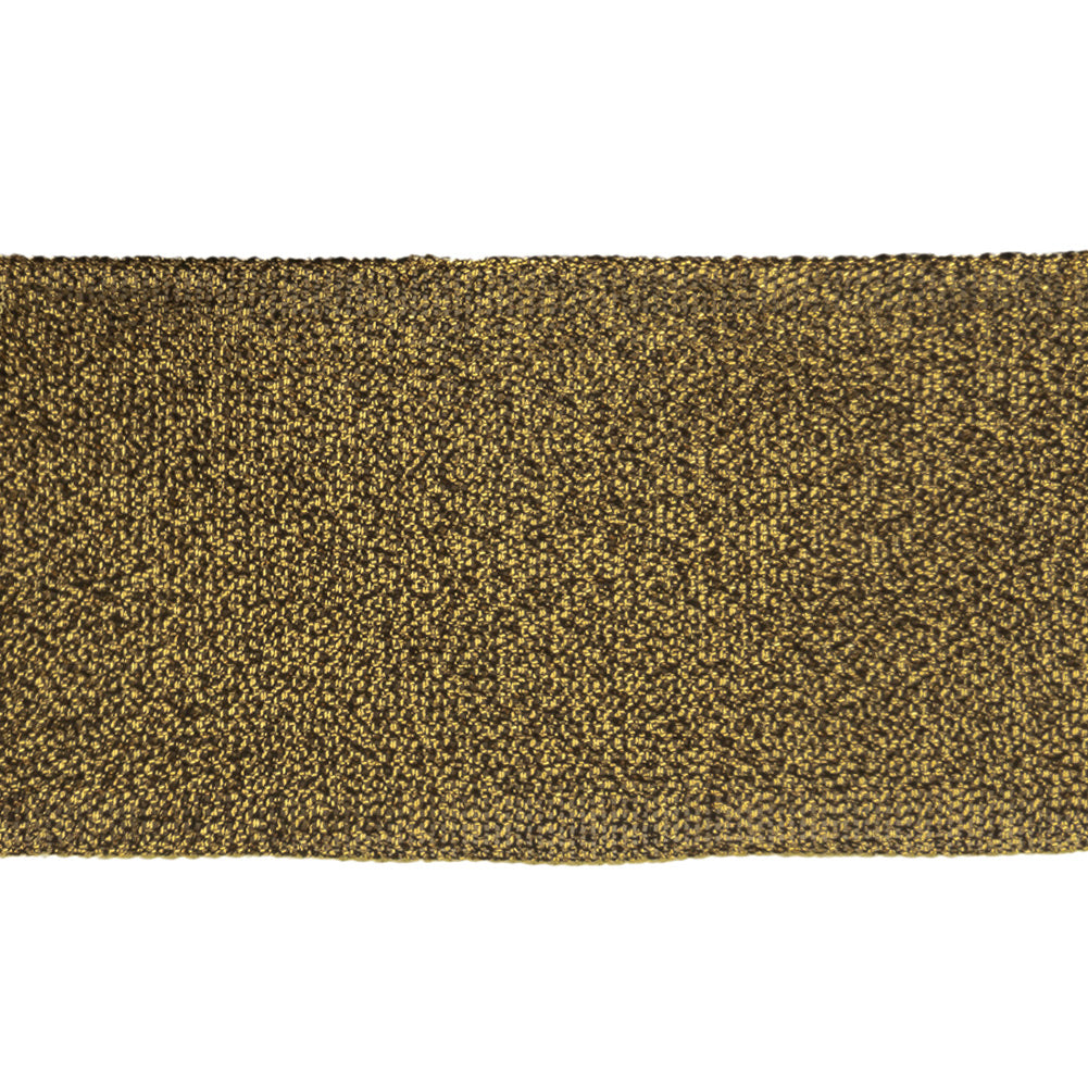 Metallic Gold and Black Crisp Woven Ribbon - 1.375