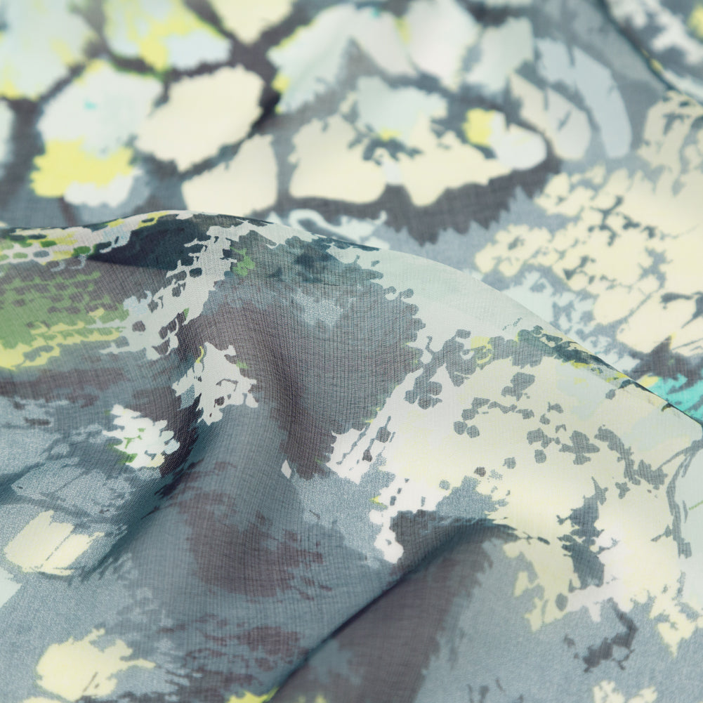 Green and Blue Reptilian Silk Chiffon - Joann Fabrics