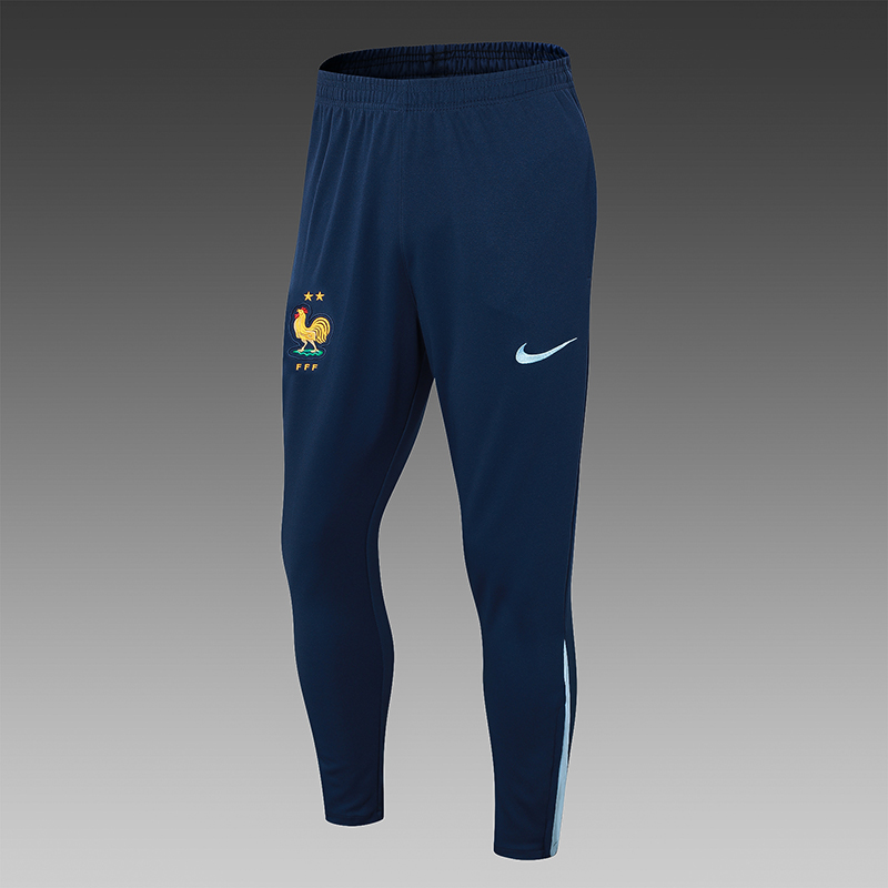 2024-2025 France Half-Pull Training Suit Baby Blue Football Shirt Set