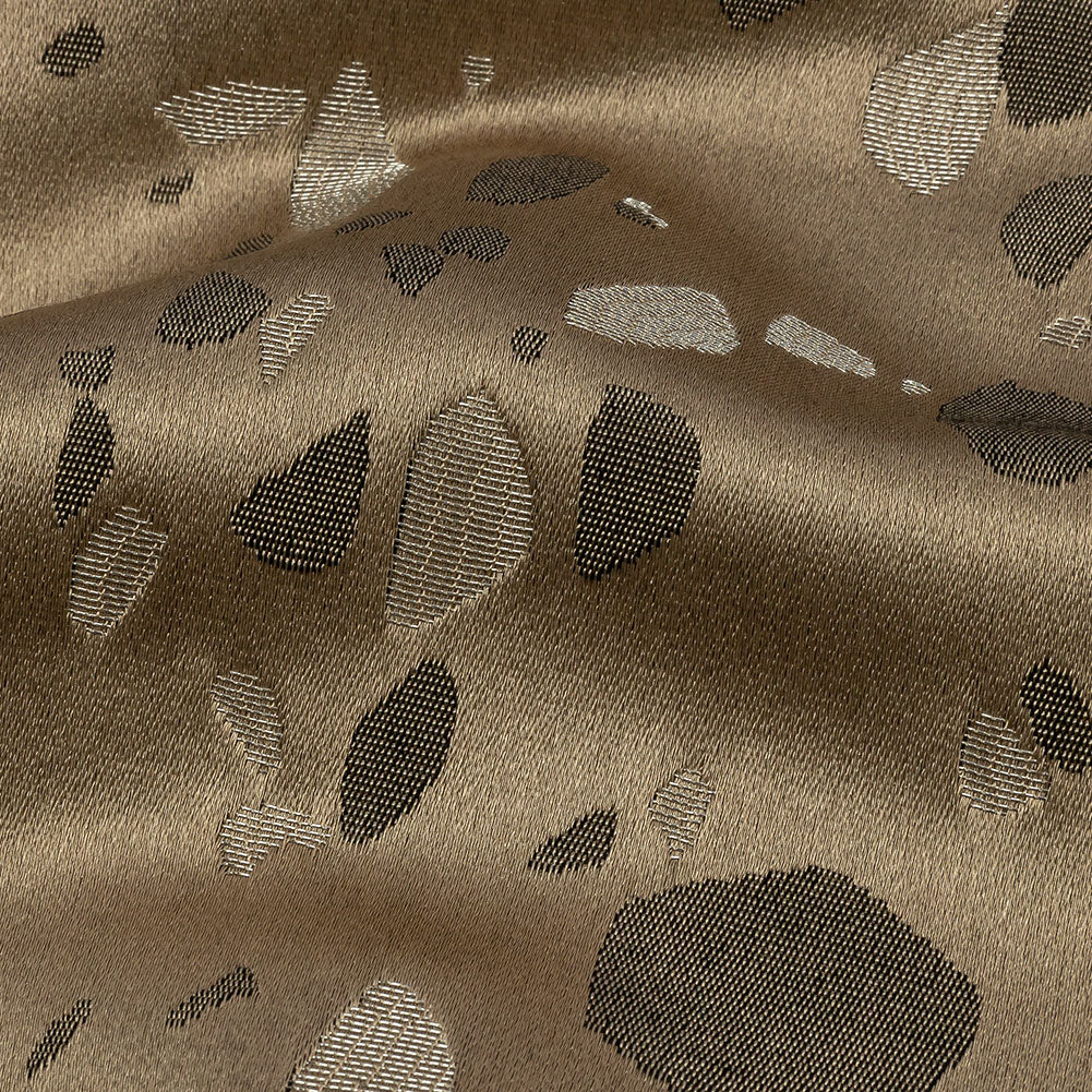 Metallic Satin-Faced Drapery Jacquard - Truffle Pebbles - British Imported - Joann Fabrics