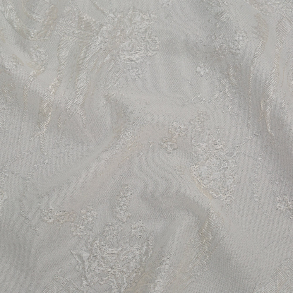 Luminous Ivory Abstract Luxury Double-Layer Organza Brocade - Joann Fabrics