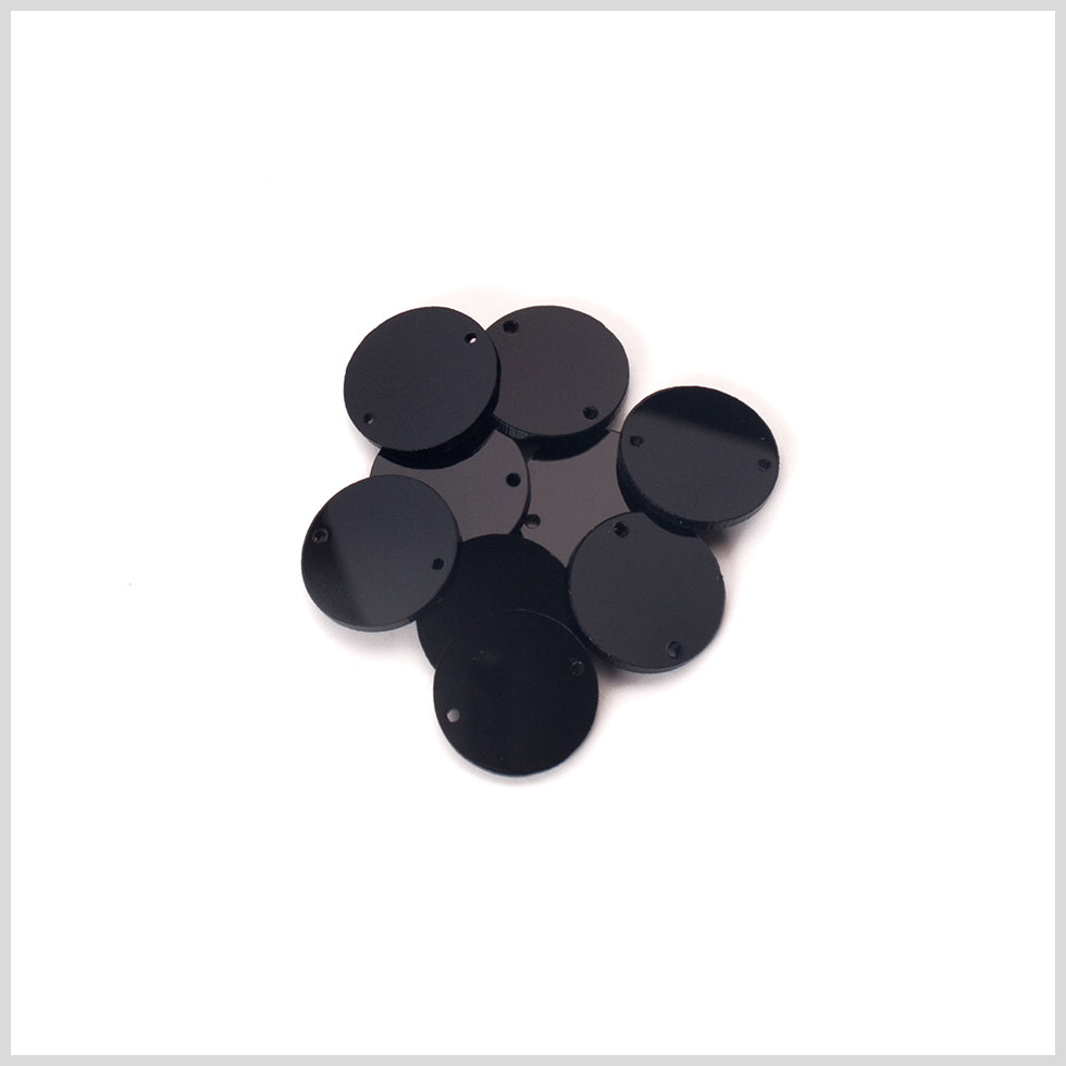 Black Laminate 2-Hole Round Plastic Button - 50L/32mm - Joann Fabrics