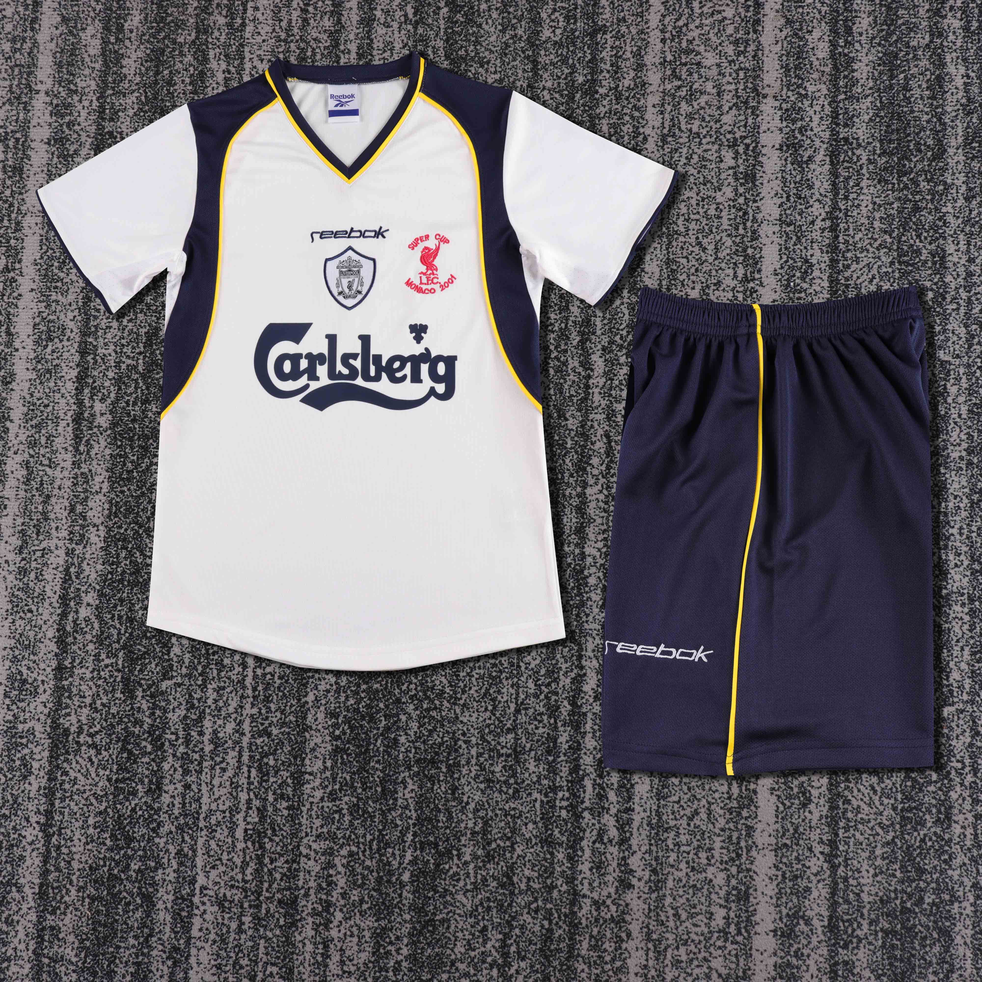 2001-2002 Retro Liverpool Away Football Jersey 1:1 Thai Quality Kids Size