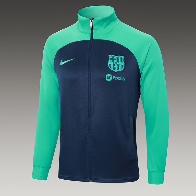 2024/2025 Barcelona Half-Pull Training Suit Royal Blue Jersey Set
